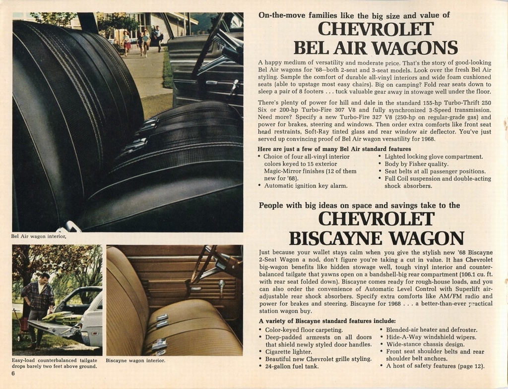 1968 Chevrolet Wagons Brochure Page 3